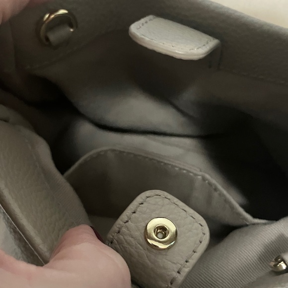 Quince Taupe Italian Leather Mini Bow Bag - Picture 3 of 8